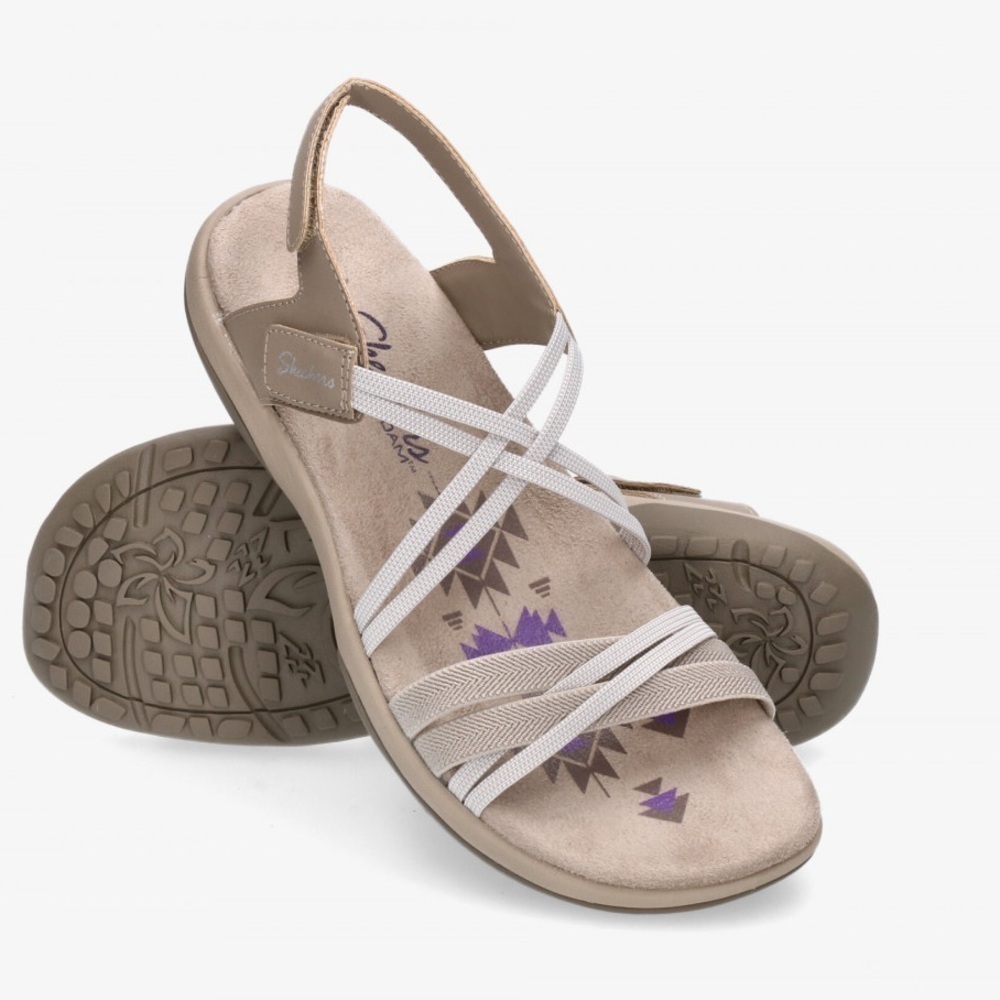 Skechers Reggae Slim Takes Two Sandals - Tan Size 9 - Picture 10 of 10